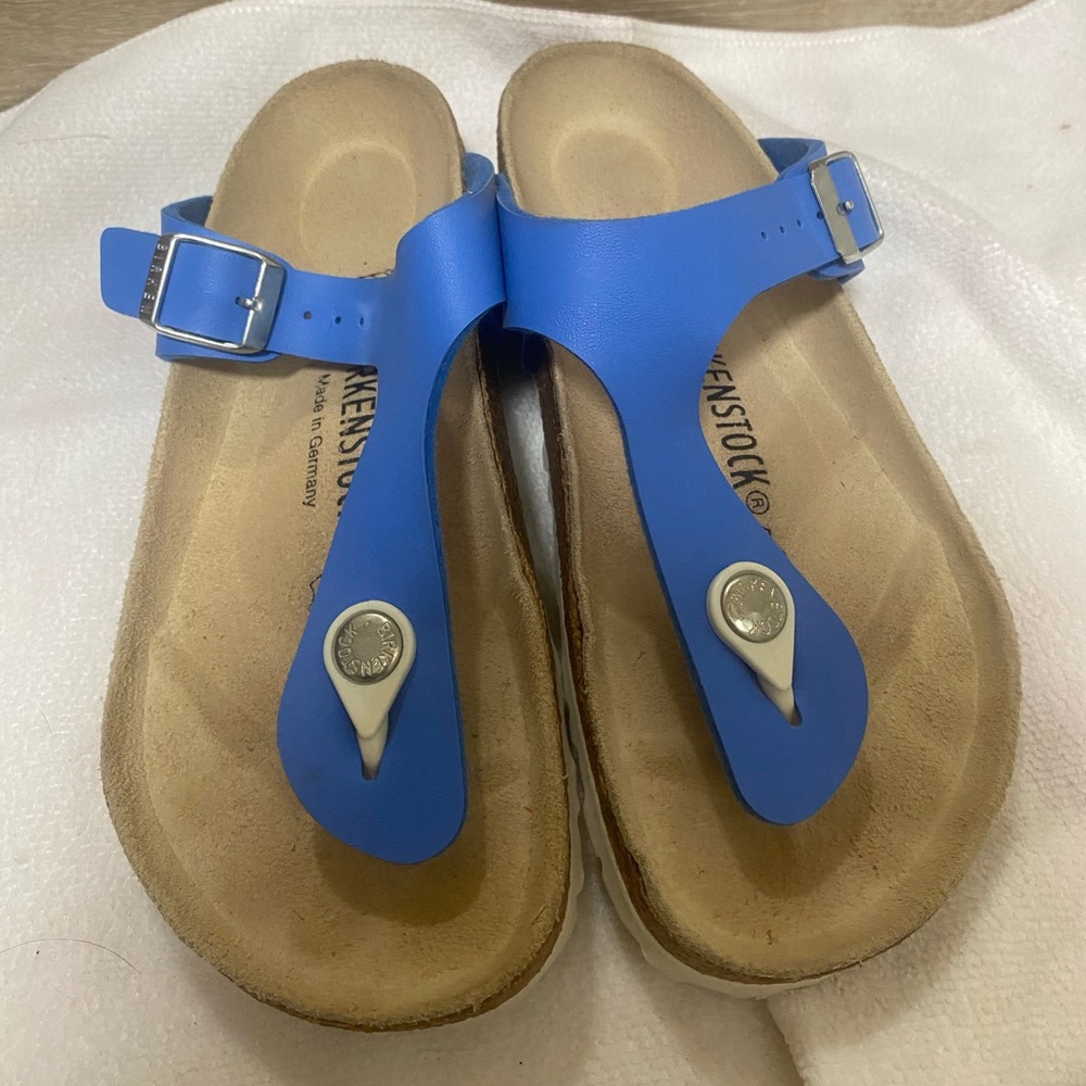 Birkenstock Gizeh Blue Sandals - Size 35 - Excellent Condition